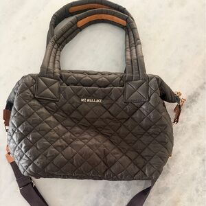 MZ Wallace Quilted Dark Brown Shoulder Bag